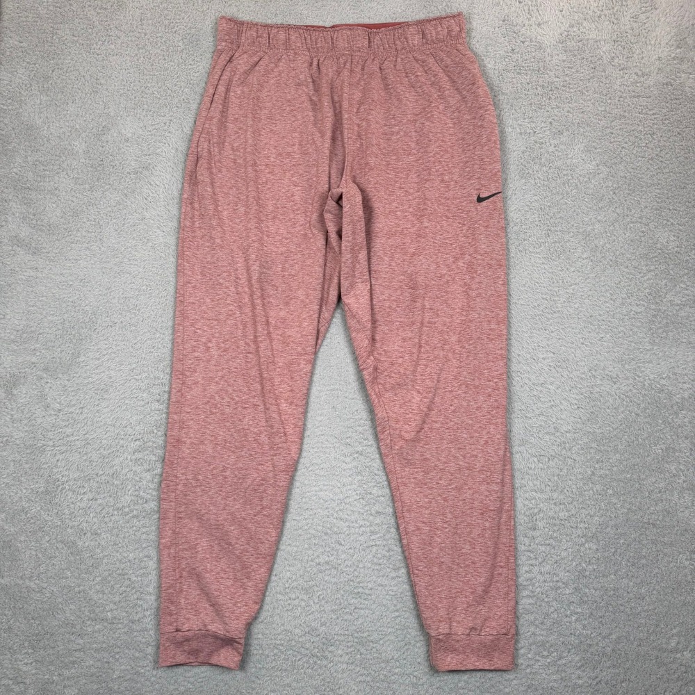 Nike Dri-FIT Mens‎ XL Standard Fit Joggers Heathered Pink Red Space Dye Pants